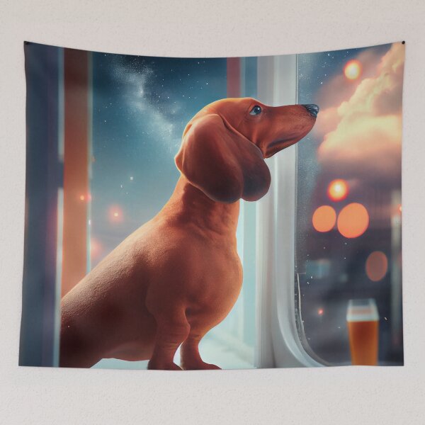Item preview, Gazing at the Skies with Sausage Dreams Digital Painting designed and sold by CodeAndColors.