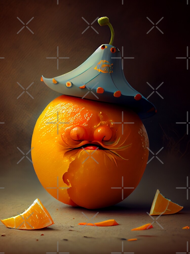 Thumbnail 3 von 3, Tuch, Tangerine Mischief and its Blunder Digital Painting designt und verkauft von CodeAndColors.