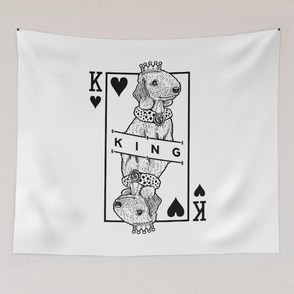 Item preview, Bedlington Terrier King Of Hearts Funny Dog Lover Pop Art designed and sold by GrandeDuc.