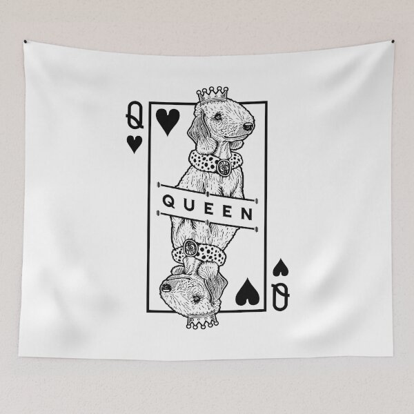 Item preview, Bedlington Terrier Queen Of Hearts Funny Dog Lover Pop Art designed and sold by GrandeDuc.