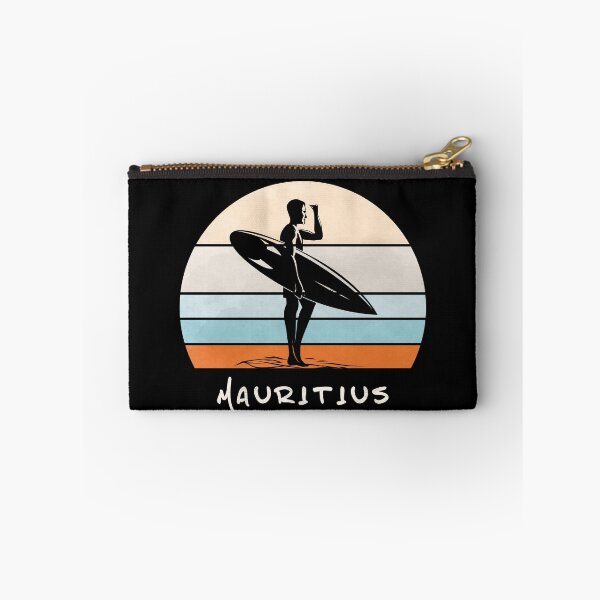 Item preview, Mauritius Summer Surf, Beach Surfing Paradis Vintage Retro Style, MU Surfer designed and sold by AlphaMstudio.