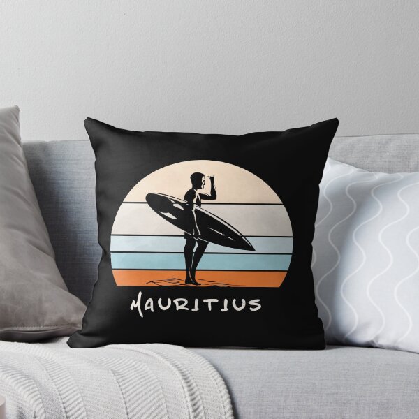 Item preview, Mauritius Summer Surf, Beach Surfing Paradis Vintage Retro Style, MU Surfer designed and sold by AlphaMstudio.