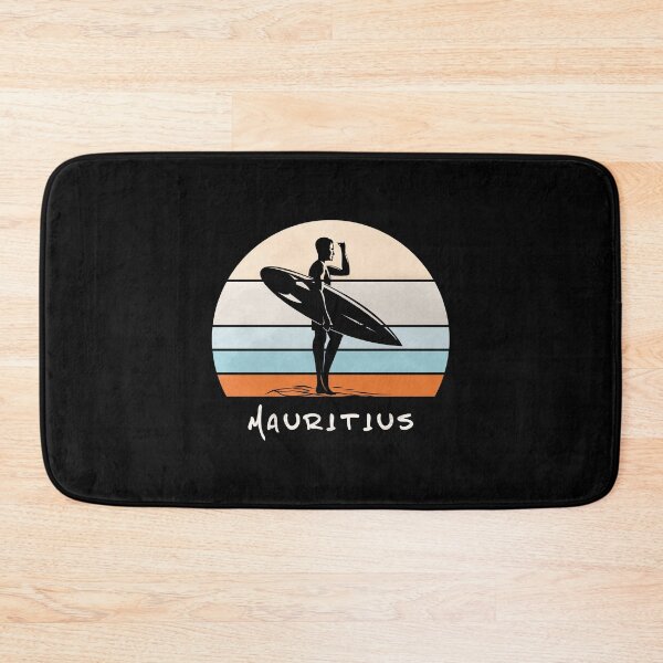 Item preview, Mauritius Summer Surf, Beach Surfing Paradis Vintage Retro Style, MU Surfer designed and sold by AlphaMstudio.