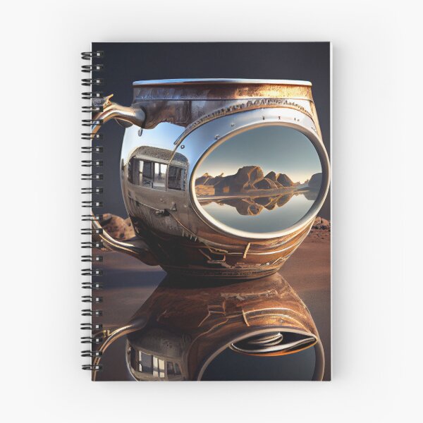 Item preview, Reflections of Time A Mug Silver and a Hovercraft Digital Painting designed and sold by CodeAndColors.