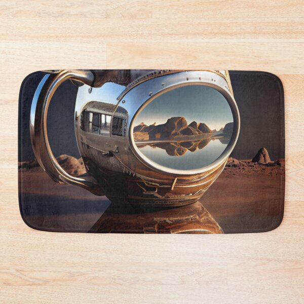 Item preview, Reflections of Time A Mug Silver and a Hovercraft Digital Painting designed and sold by CodeAndColors.