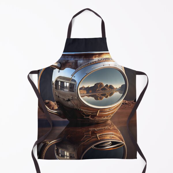 Item preview, Reflections of Time A Mug Silver and a Hovercraft Digital Painting designed and sold by CodeAndColors.