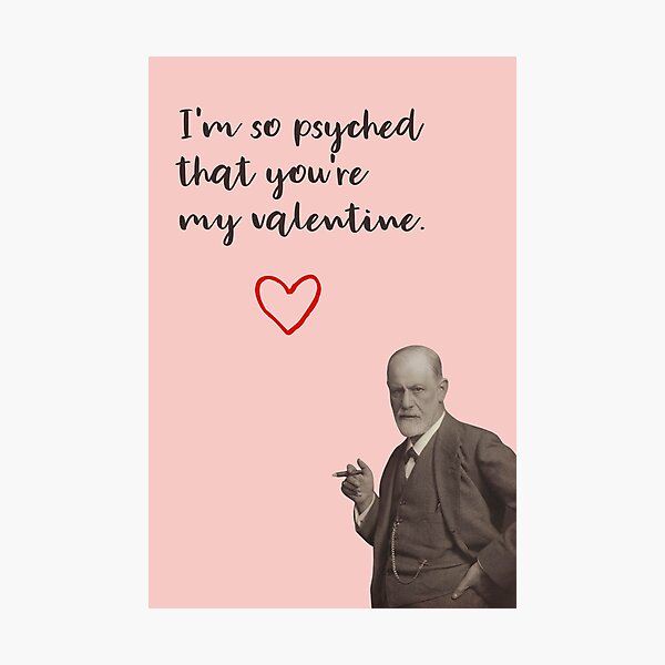 Item preview, Sigmund Freud Funny Valentine's Day Pink designed and sold by kierkegaard.