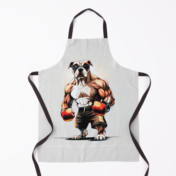 Item preview, Pitbull dog practicing boxing designed and sold by Quiki.
