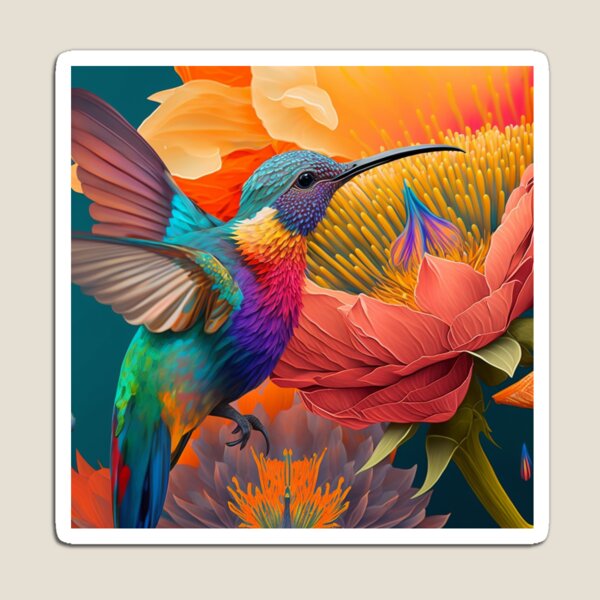 Item preview, Hummingbird and Flower designed and sold by BOBMIA.