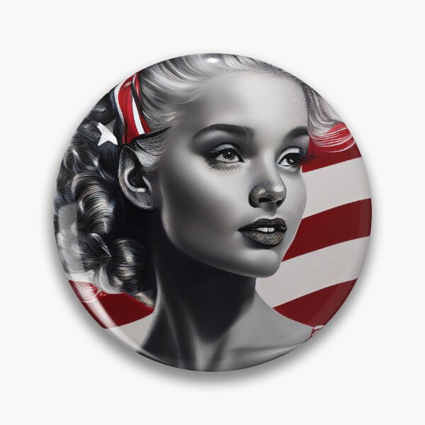 Item preview, Patriotic 1950's Pin-Up, American Gal: Celebrating America in Style, Digital Art designed and sold by Adorn Prints.
