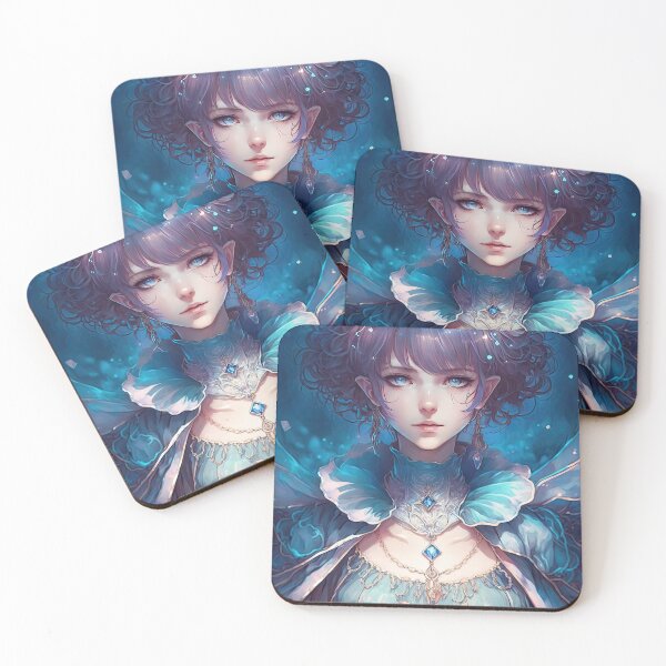 Item preview, A fantasy elf female bishop in a blue pastel dress designed and sold by PJGartui.