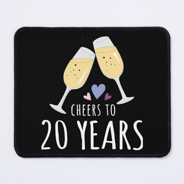 Item preview, 20th Wedding Anniversary Cheers to 20 Years designed and sold by CuteTrendyFinds.