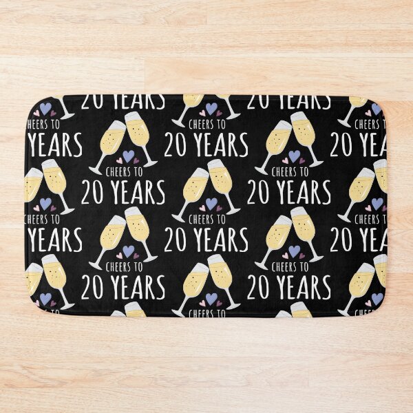 Item preview, 20th Wedding Anniversary Cheers to 20 Years designed and sold by CuteTrendyFinds.