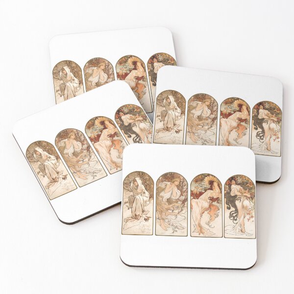 Item preview, Seasons,Alfonse Mucha Art Nouveau Vintage woman illustration, Elegant Beauty - Alphonse Mucha Inspired Art designed and sold by RaspberryEM.
