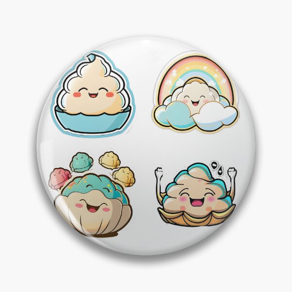 Item preview, Cute happy kawaii dumpling  designed and sold by KawaiiFoodArt.
