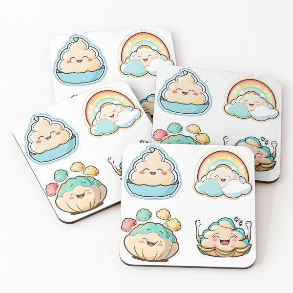 Item preview, Cute happy kawaii dumpling  designed and sold by KawaiiFoodArt.