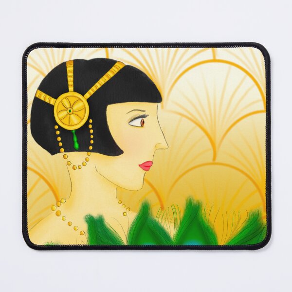 Item preview, Art Deco 1920s Woman Flapper with Fan Design designed and sold by Adela Hurtado.