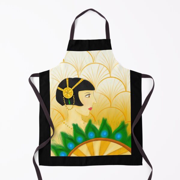 Item preview, Art Deco 1920s Woman Flapper with Fan Design designed and sold by Adela Hurtado.