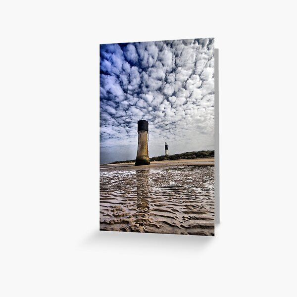 Vista previa del artículo con la obra «Faros de Spurn Point», diseñado y vendido por Paul Thompson Photography.