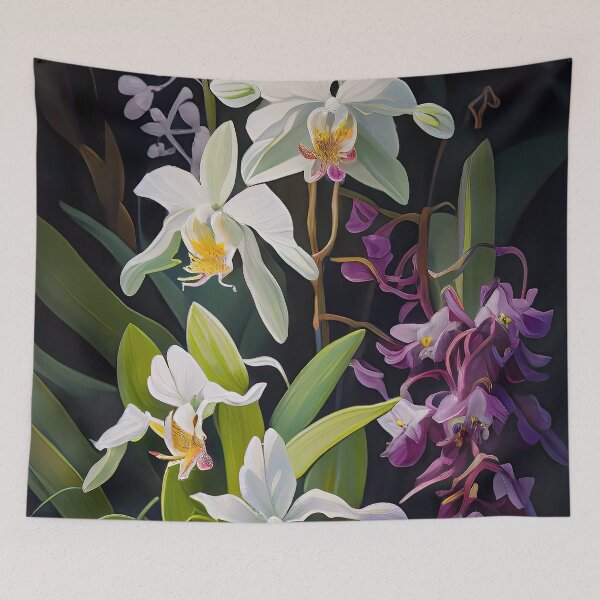 Item preview, Wild Orchids in the Jungle: An Impressionistic Close-Up designed and sold by PrintableAIDrea.