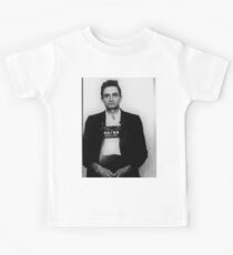 Johnny Cash Mug Shot Vertical Kids Tee