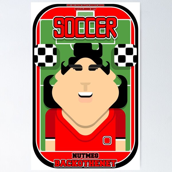 Item preview, Soccer/Football Red and Black - Nutmeg Backothenet - Indie version designed and sold by boxedspaper.