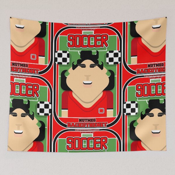 Item preview, Soccer/Football Red and Black - Nutmeg Backothenet - Indie version designed and sold by boxedspaper.