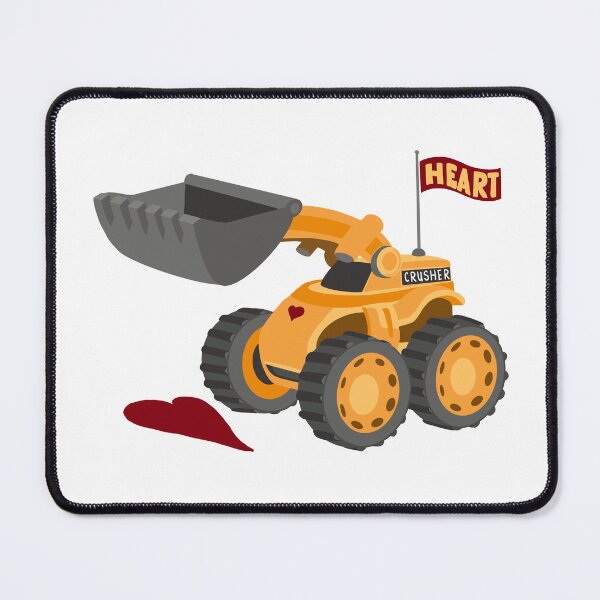 Item preview, Heart Crusher, Funny Kids digger truck | All hand drawn designed and sold by Giovanni-c.