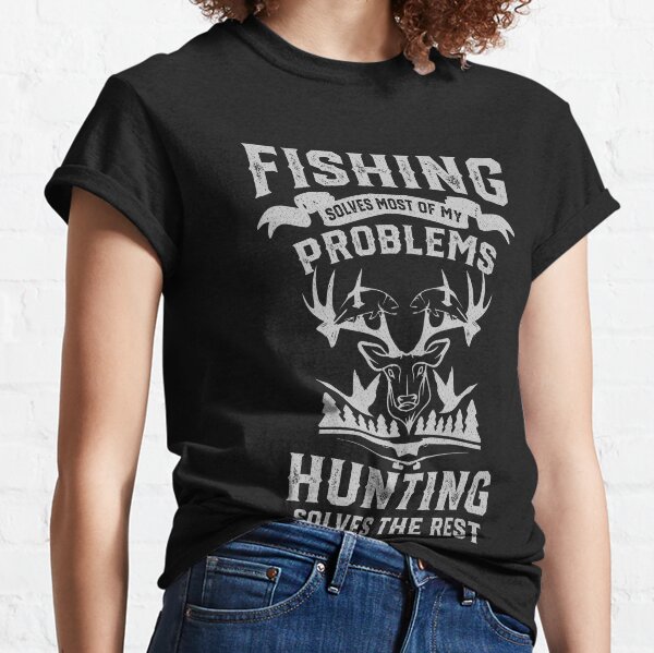 Rifle Hunting T-Shirt - Graphic Fishing T-Shirt Novelty Fishing