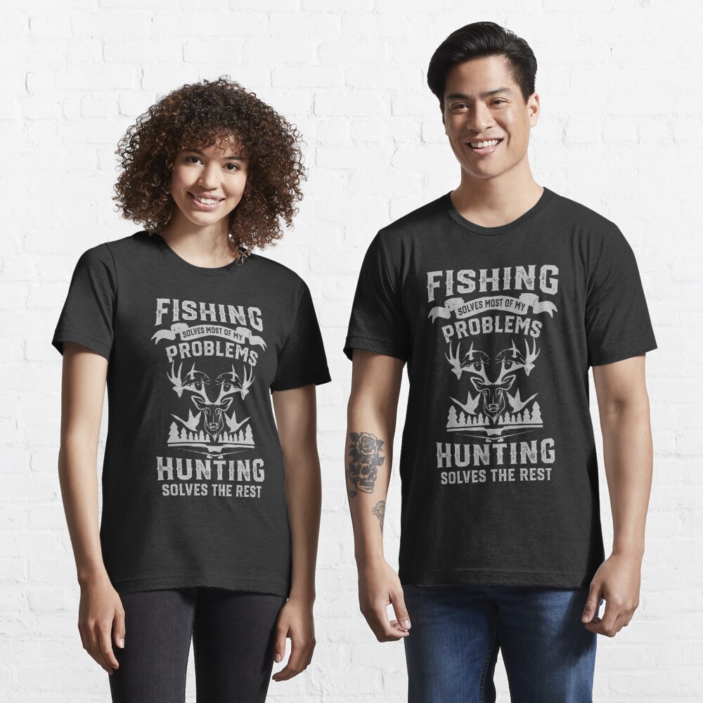 Funny Fishing and Hunting Essential T-Shirt for Sale by mrsmitful