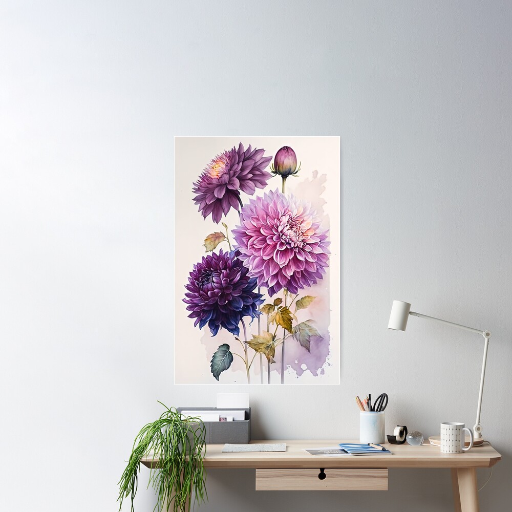 Moody Still Life Dark Lilac Print, Botanical Print, Lilac Photo