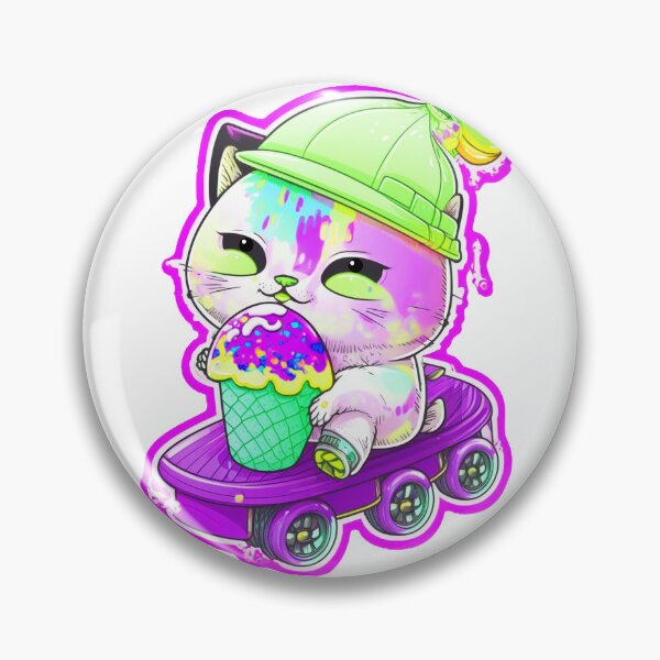Item preview, Cat chibi kawaii colorful cartoon adorable animals sticer  designed and sold by FunArt4You.