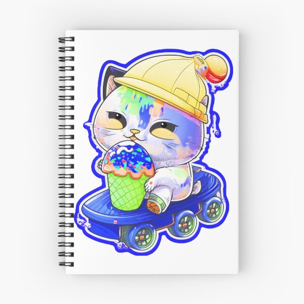 Item preview, Cat chibi kawaii colorful cartoon adorable animals sticer  designed and sold by FunArt4You.