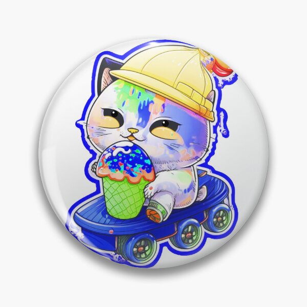 Item preview, Cat chibi kawaii colorful cartoon adorable animals sticer  designed and sold by FunArt4You.