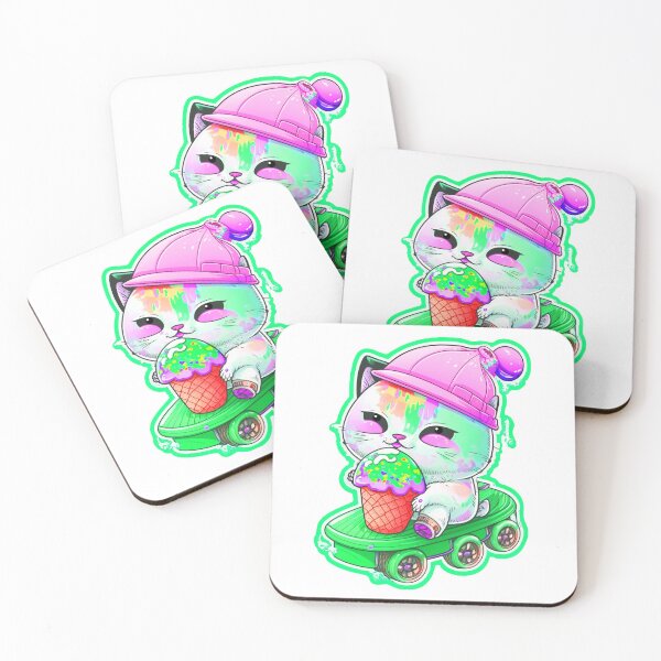 Item preview, Cat chibi kawaii colorful cartoon adorable animals sticer  designed and sold by FunArt4You.
