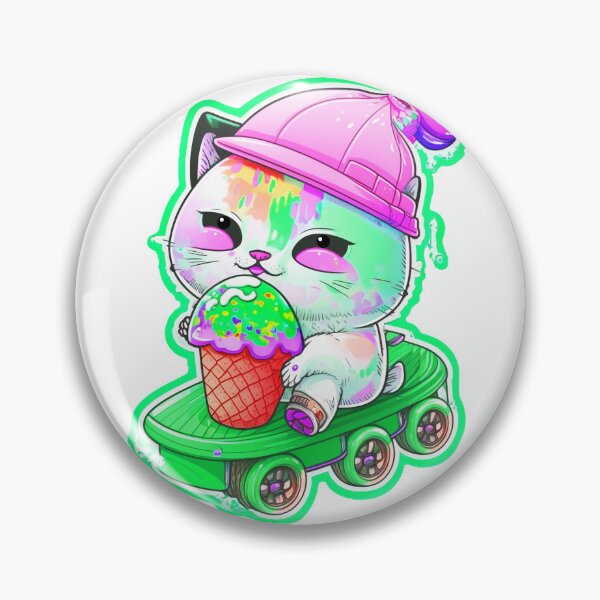 Item preview, Cat chibi kawaii colorful cartoon adorable animals sticer  designed and sold by FunArt4You.