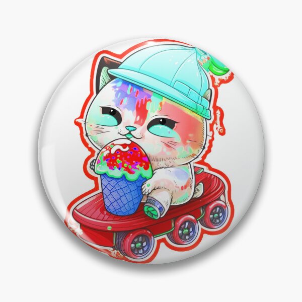 Item preview, Cat chibi kawaii colorful cartoon adorable animals sticer  designed and sold by FunArt4You.