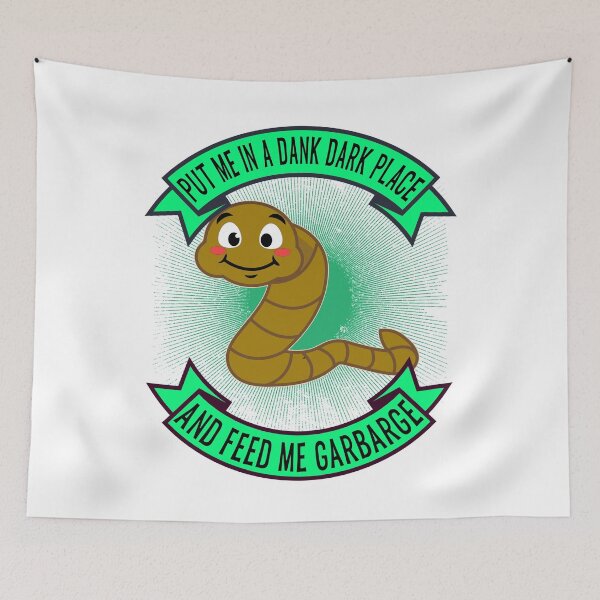 Item preview, Worm Farming Organic Gardening Feed Me Funny Garbage Compost designed and sold by funnytshirtemp.