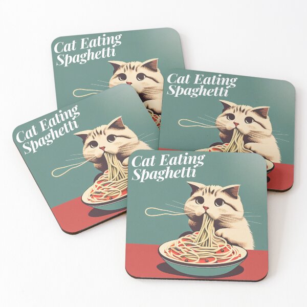 Item preview, Cat Eating Spaghetti meme designed and sold by EXproRIMENT.
