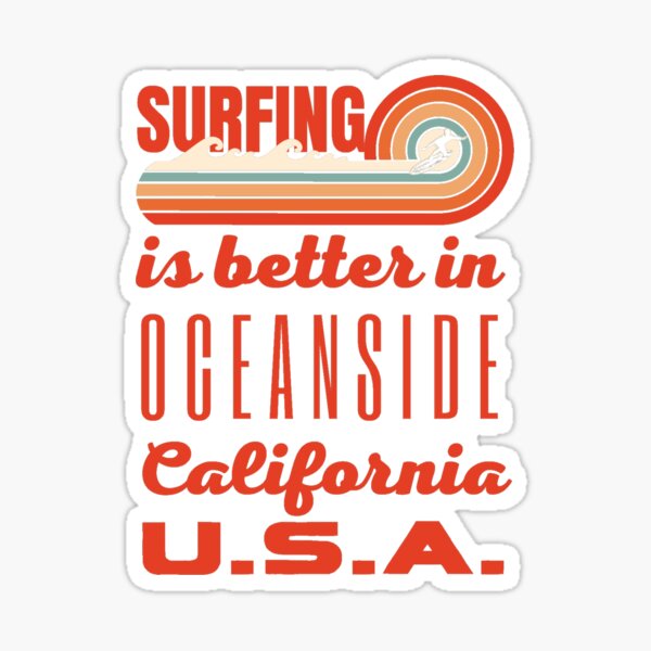 Item preview, Surfing is Better in Oceanside California (Red Text) designed and sold by SurfingLocales.