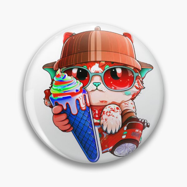 Item preview, Cat chibi kawaii colorful cartoon adorable animals sticer  designed and sold by FunArt4You.