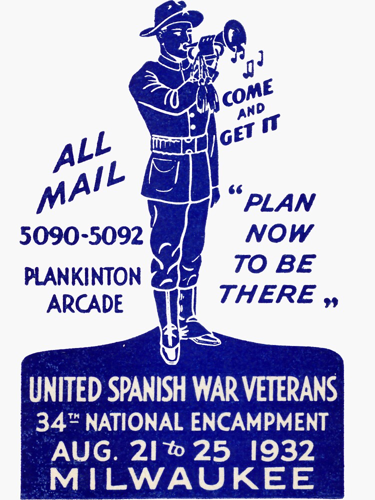 "1932 Spanish American War Veterans" Sticker for Sale by historicimage