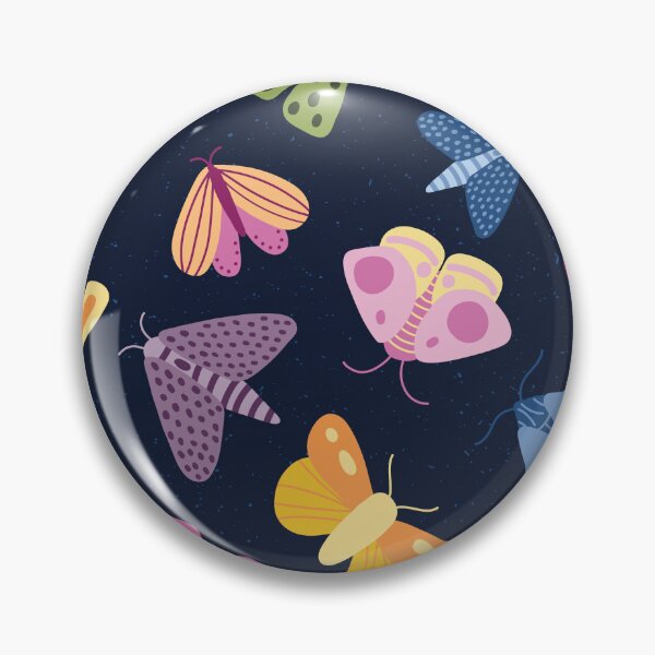 Item preview, Moths and Butterflies on a Dark Speckled Background - indigo blue - SHW1006 K designed and sold by Shiny Happy World.
