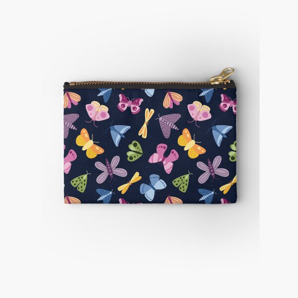 Item preview, Moths and Butterflies on a Dark Speckled Background - indigo blue - SHW1006 K designed and sold by Shiny Happy World.