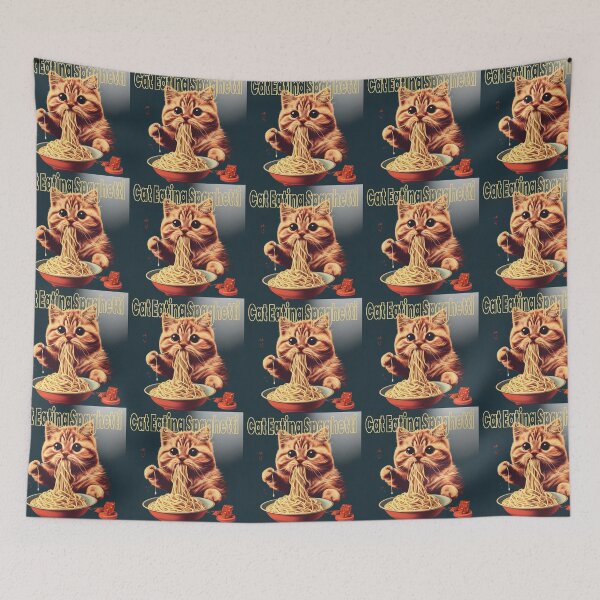 Item preview, Cat Eating Spaghetti meme designed and sold by EXproRIMENT.