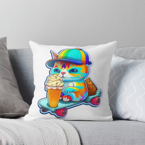 Item preview, Cat chibi kawaii colorful cartoon adorable animals sticer  designed and sold by FunArt4You.