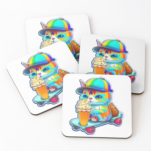 Item preview, Cat chibi kawaii colorful cartoon adorable animals sticer  designed and sold by FunArt4You.
