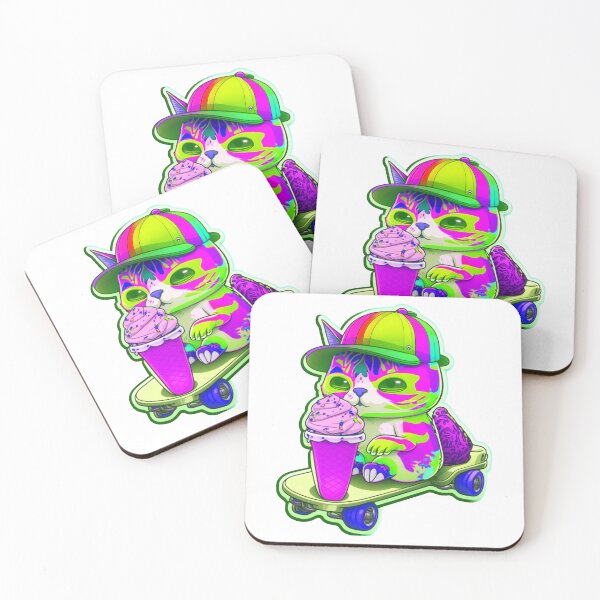 Item preview, Cat chibi kawaii colorful cartoon adorable animals sticer  designed and sold by FunArt4You.