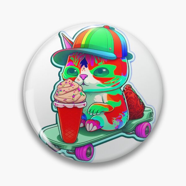 Item preview, Cat chibi kawaii colorful cartoon adorable animals sticer  designed and sold by FunArt4You.