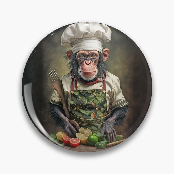 Item preview, Chimpanzee Kitchen Cook Chef designed and sold by candiscamera.